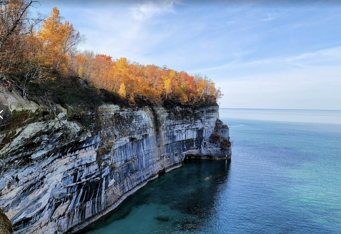 Fall color along the Pictured Rocks cliffs